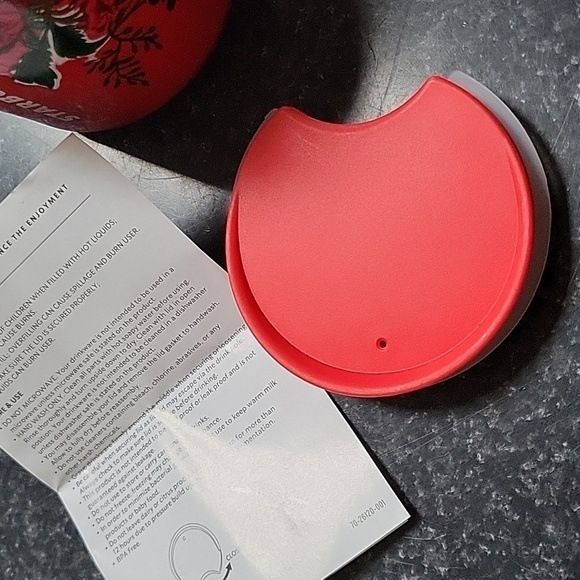 Starbucks Holiday Red White Green Poinsettia Christmas 2022 Ceramic Mug Cup 8oz - Picture 10 of 12